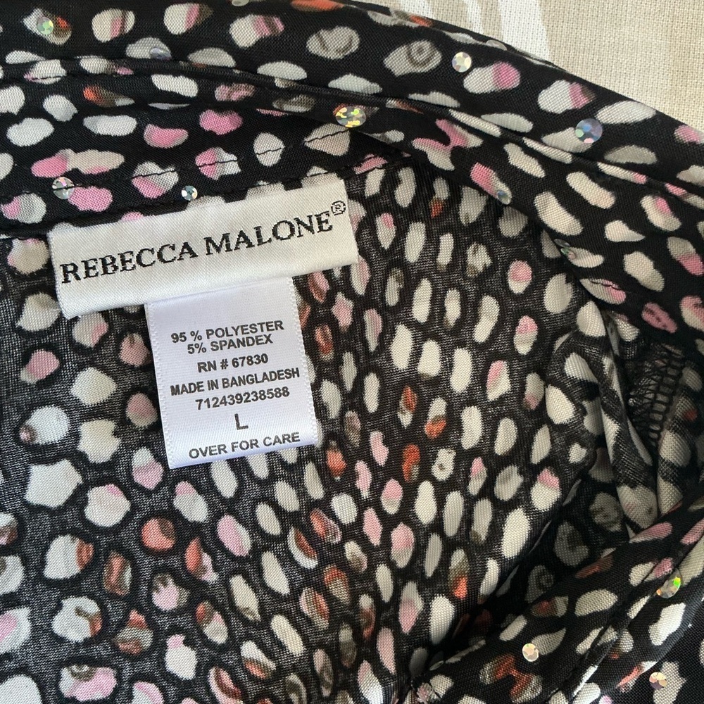 Rebecca Malone Black and White Boxy Button Down Shirt - Picture 5 of 7